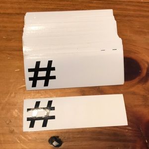 ### Blank HASHTAG Stickers ### Bundle/25 ### Laptop Car ### Support A Cause